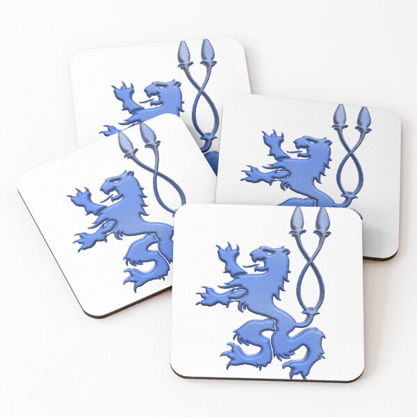 Item preview, 3D Extruded Lion Emblem – Bold Blue Animal Art designed and sold by AmbientArtCo.