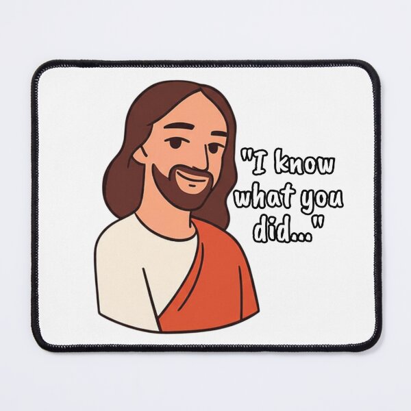Item preview, I Know What You Did - Humorous All-Knowing Jesus Cartoon designed and sold by Aadiimanavv.