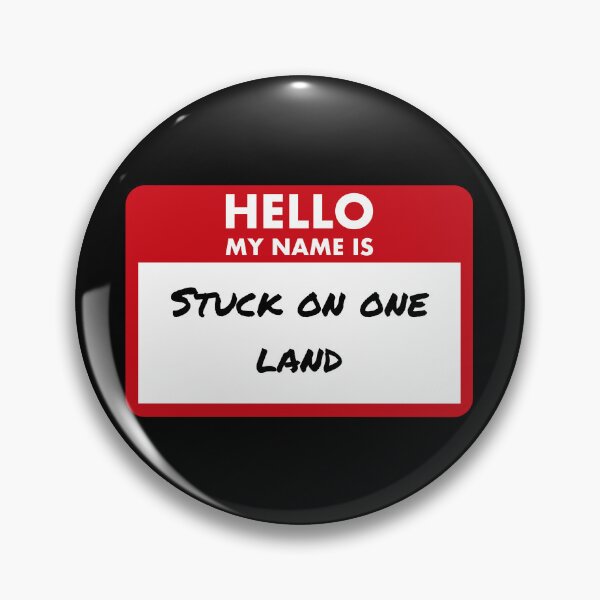 Item preview, My Name Is Stuck On One Land – Funny MTG Name Tag designed and sold by SoftSorceress.