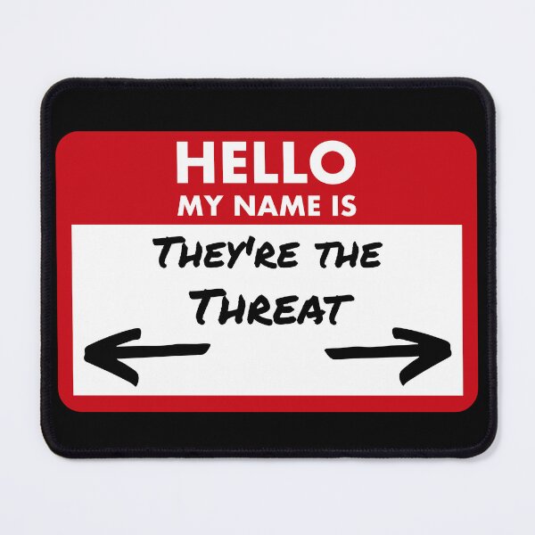Item preview, My Name Is They're The Threat – Funny MTG Name Tag designed and sold by SoftSorceress.