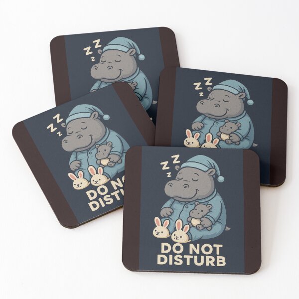 Aperçu de l'œuvre Pyjama Hippo Ne pas déranger créée et vendue par CL7-Graphics.