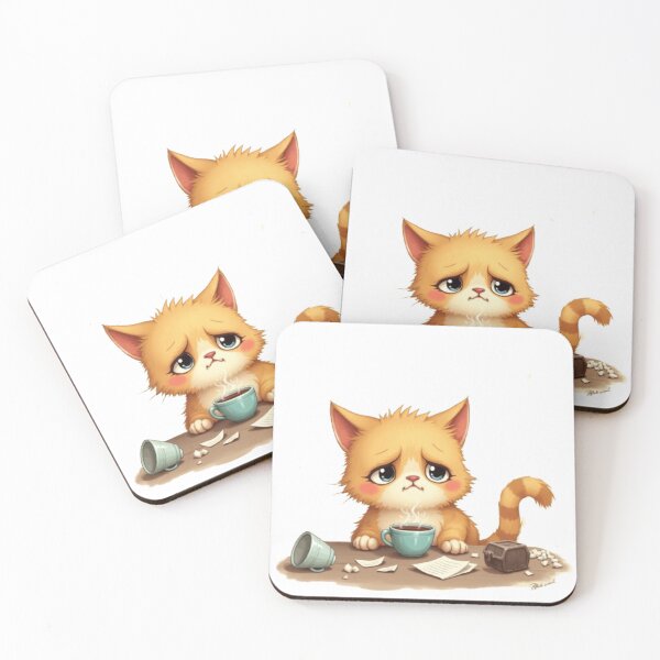 Item preview, "Tired Cat – Coffee Won't Fix This" designed and sold by TrendMesh.