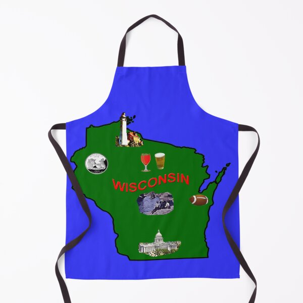Item preview, Wisconsin State Outline with Fun Attractions Icons designed and sold by SandyMDesigns.