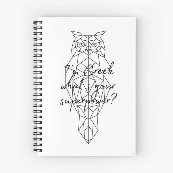 Item preview, I’m Greek, What’s Your Superpower? – Geometric Owl Design designed and sold by Olive&Om.