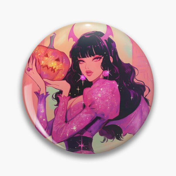 Item preview, Sparkling Demon Girl Art Print - Halloween Decor designed and sold by Starcrimedesign.