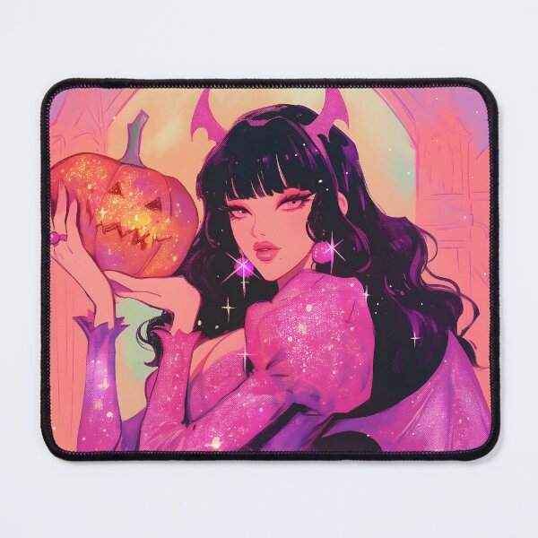 Item preview, Sparkling Demon Girl Art Print - Halloween Decor designed and sold by Starcrimedesign.