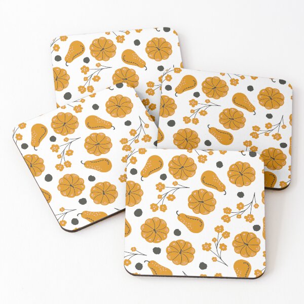 Item preview, Yellow Pumpkins and Flowers Pattern designed and sold by Farissa Designs.
