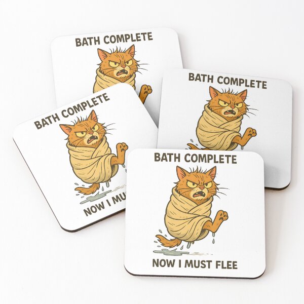 Item preview, Towel Wrapped Cat Escape – Bath Time Flee Meme designed and sold by Uglyandcute.
