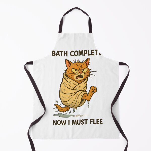 Item preview, Towel Wrapped Cat Escape – Bath Time Flee Meme designed and sold by Uglyandcute.