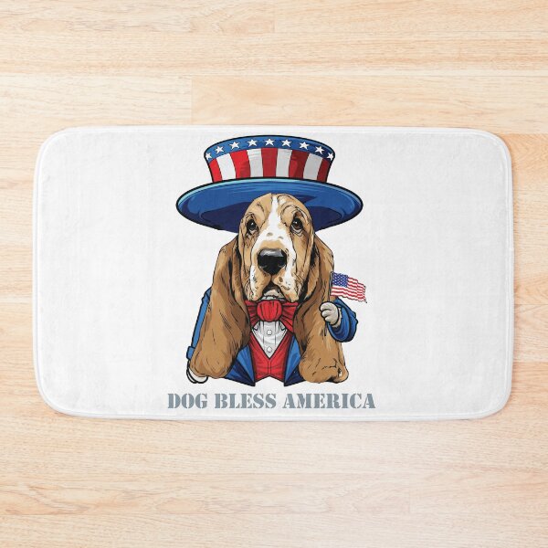 Item preview, Basset Hound Dog Bless America designed and sold by whyitsme.