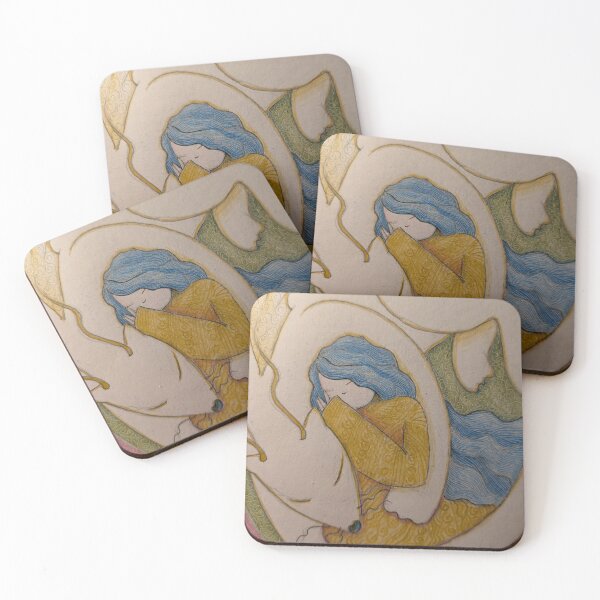 Item preview, The girl with blue hair designed and sold by Lespetitspoissonsvertsapois.