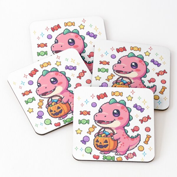 Item preview, Pink Dino in halloween   stiker designed and sold by veejiras.