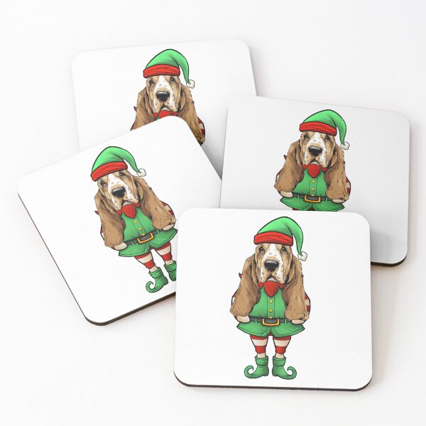 Item preview, Basset Hound Christmas Elf designed and sold by whyitsme.