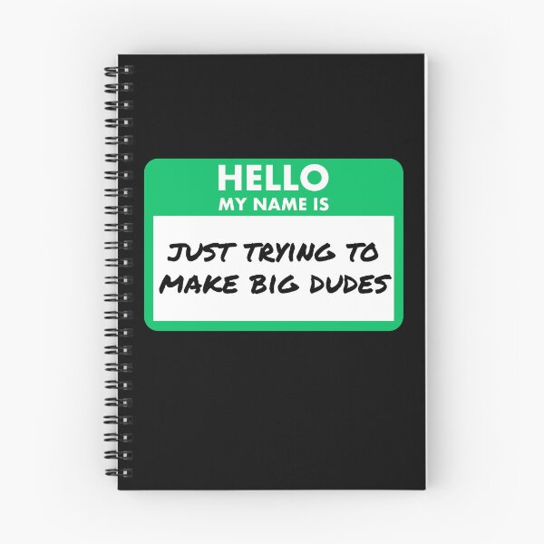 Item preview, Hello, My Name Is: Just Trying to Make Big Dudes – Funny MTG Green Deck Name Tag designed and sold by SoftSorceress.