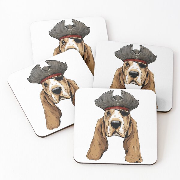 Item preview, Basset Hound Pirate designed and sold by whyitsme.