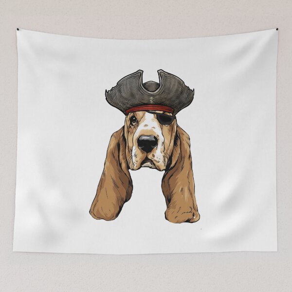 Item preview, Basset Hound Pirate designed and sold by whyitsme.