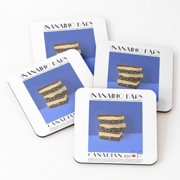 Item preview, Nanaimo bars food poster, Canadian eh? designed and sold by Ilikeiwantilove.