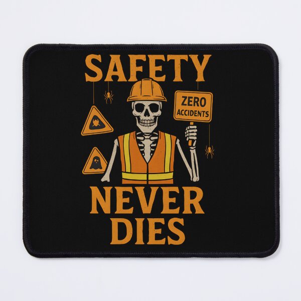 Item preview, Safety Never Dies – Halloween Safety Officer Skeleton Design designed and sold by PeteLawliiet.