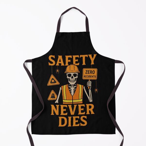 Item preview, Safety Never Dies – Halloween Safety Officer Skeleton Design designed and sold by PeteLawliiet.
