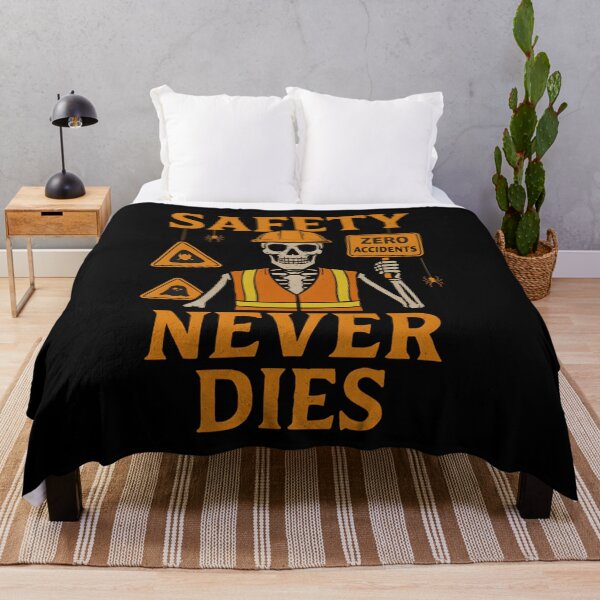 Item preview, Safety Never Dies – Halloween Safety Officer Skeleton Design designed and sold by PeteLawliiet.