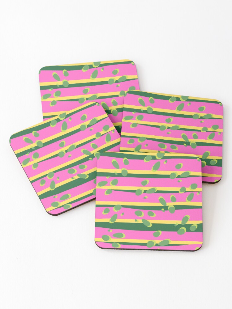 Thumbnail 1 of 5, Coasters (Set of 4), Tropical Abstract Pattern designed and sold by TurquoiseBird.
