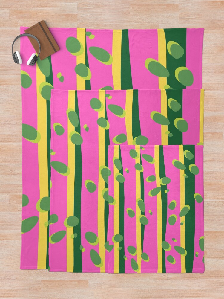 Thumbnail 5 of 6, Throw Blanket, Tropical Abstract Pattern designed and sold by TurquoiseBird.