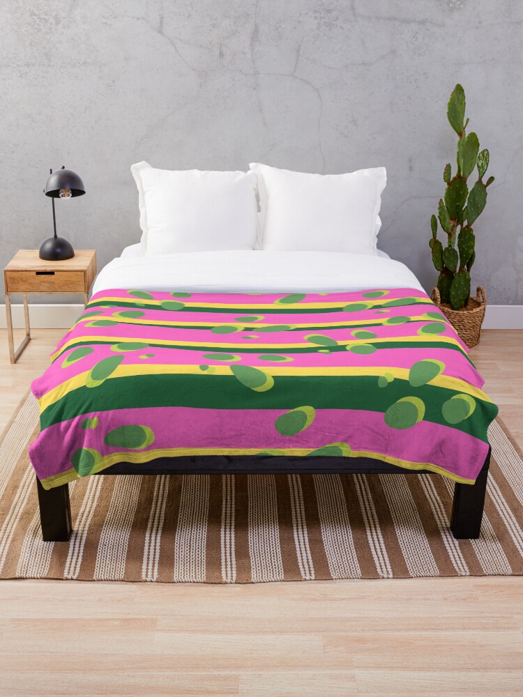 Thumbnail 1 of 6, Throw Blanket, Tropical Abstract Pattern designed and sold by TurquoiseBird.