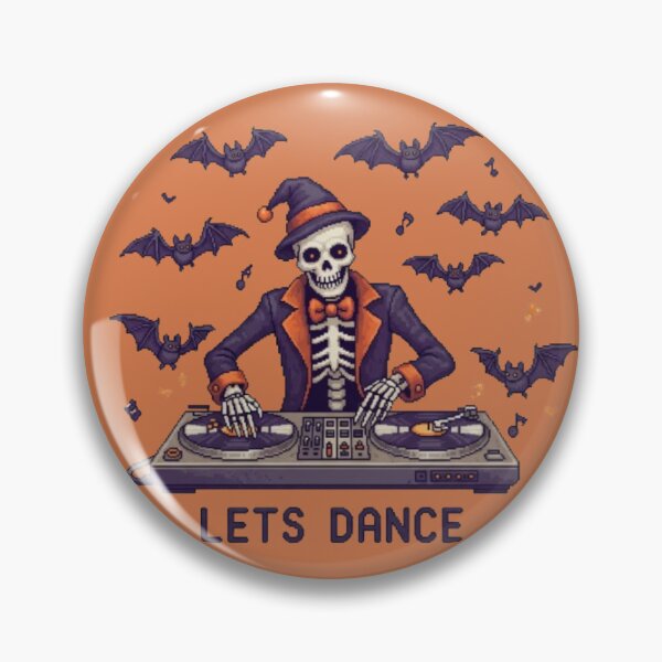 Item preview, DJ skeleton lets Dance  designed and sold by veejiras.