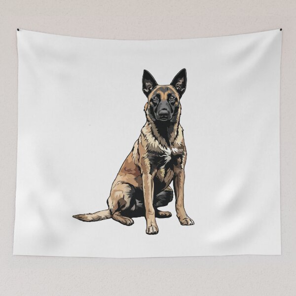 Item preview, Belgian Malinois Dog Illustration designed and sold by whyitsme.