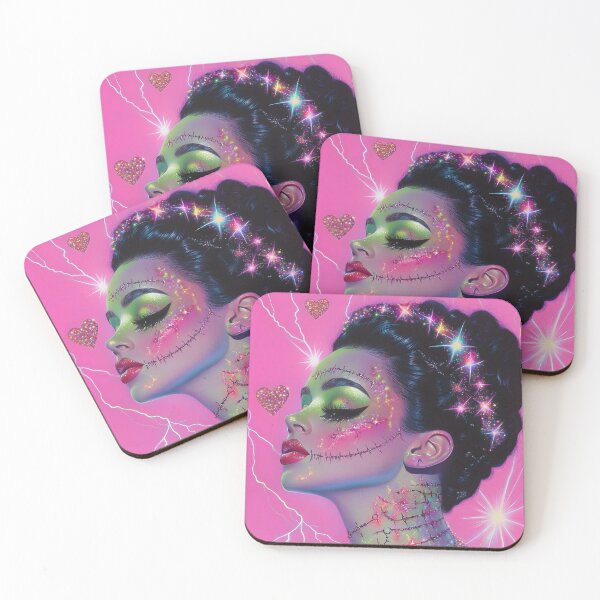 Item preview, Glam Frankenstein Bride Sparkly Pink Horror  designed and sold by Starcrimedesign.