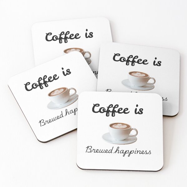 Item preview, Coffee is brewed happiness designed and sold by My Pitbull Place.