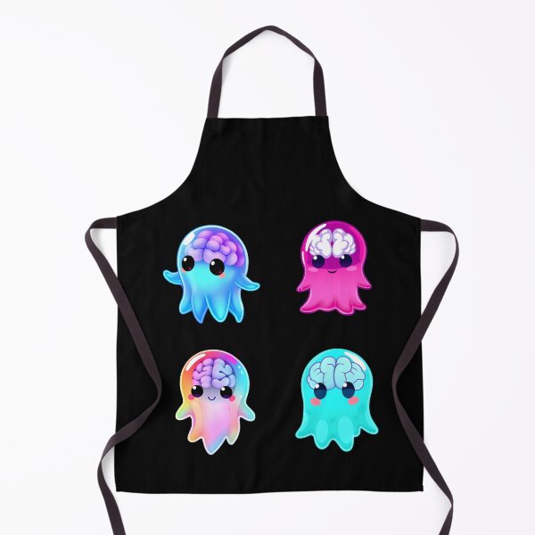 Item preview, Cute Colorful Glowing Alien With Big Brain Sticker Pack designed and sold by toothsomecat.