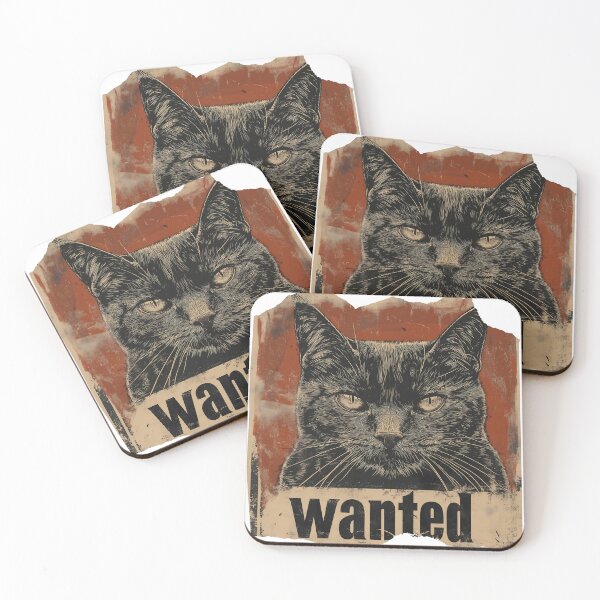 Item preview, Wanted Black Cat | Vintage Outlaw Poster Design designed and sold by MiraCatMiraCle.