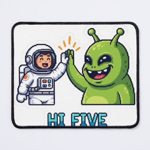 Item preview, HI Five astronaut and alien designed and sold by veejiras.