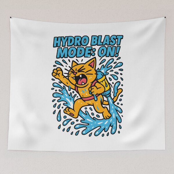Item preview, Hydro Cat Jetpack Blast Meme designed and sold by Uglyandcute.