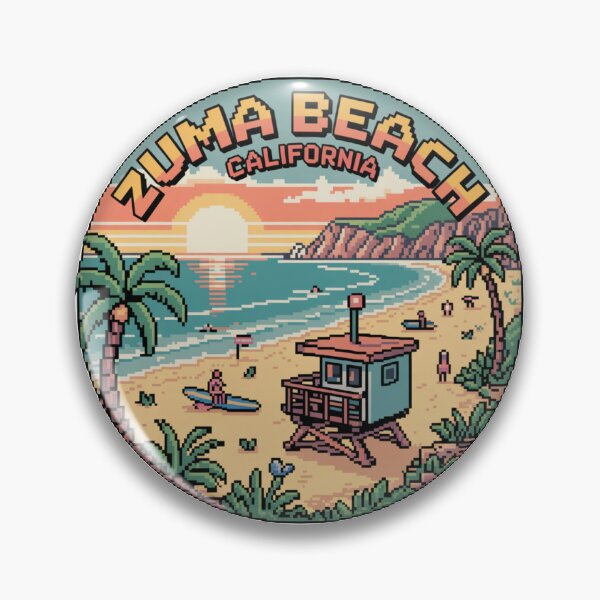 Item preview, Zuma Beach Pixel Art Design designed and sold by CircinusStore.