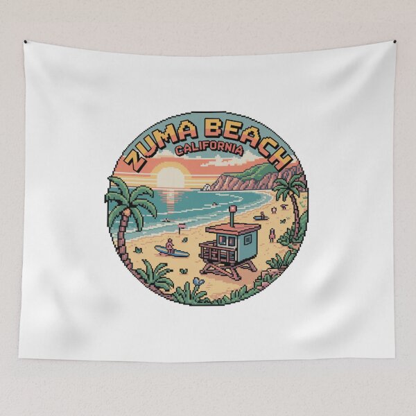 Item preview, Zuma Beach Pixel Art Design designed and sold by CircinusStore.
