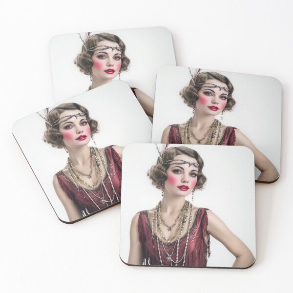 Item preview, Elegant Woman Dressed In 1920s Vintage Fashion And Glamour designed and sold by Rebel Gurl.