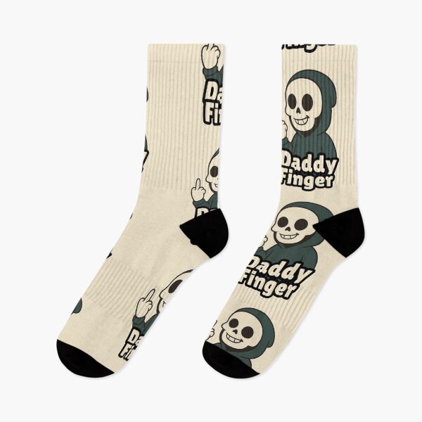 Item preview, Daddy Finger Skeleton - Humorous Middle Finger Hoodie Cartoon designed and sold by Aadiimanavv.