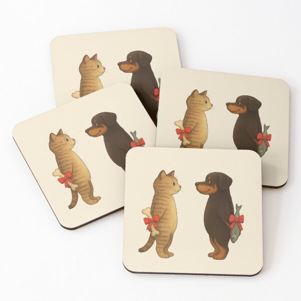 Item preview, A Rottweiler & a Cat designed and sold by 123ks.
