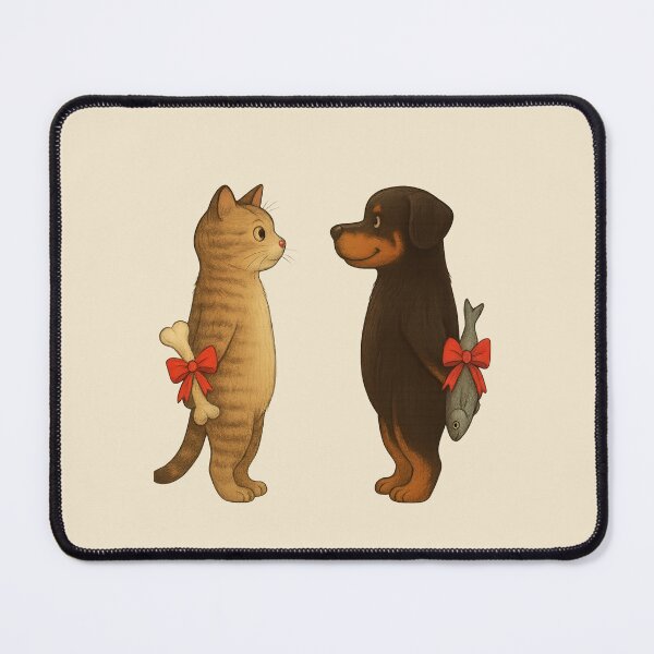 Item preview, A Rottweiler & a Cat designed and sold by 123ks.