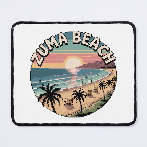 Item preview, Zuma Beach California Pixel Sunset Design designed and sold by CircinusStore.