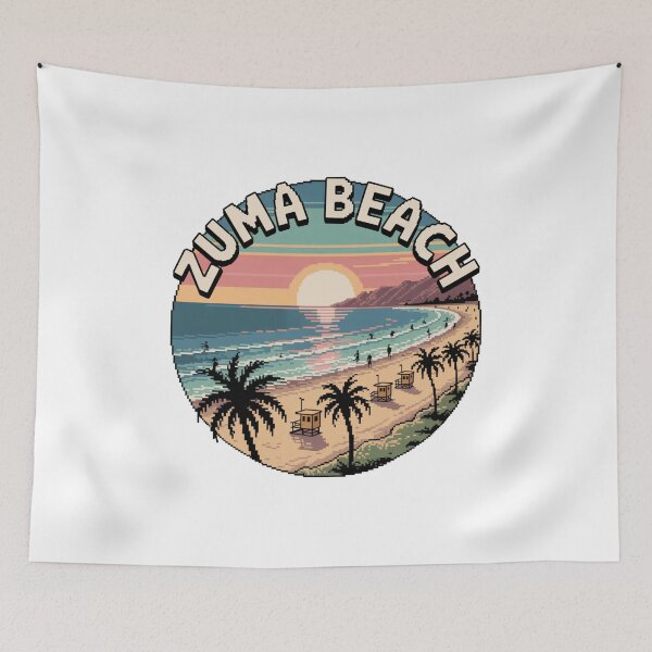 Item preview, Zuma Beach California Pixel Sunset Design designed and sold by CircinusStore.