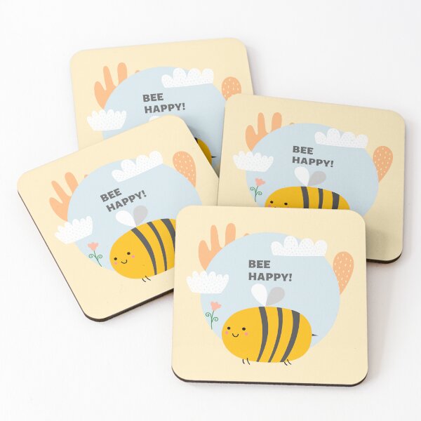 Item preview, Bee Happy – Cute & Positive Kawaii Bumblebee Design" designed and sold by EpicInkDesign.