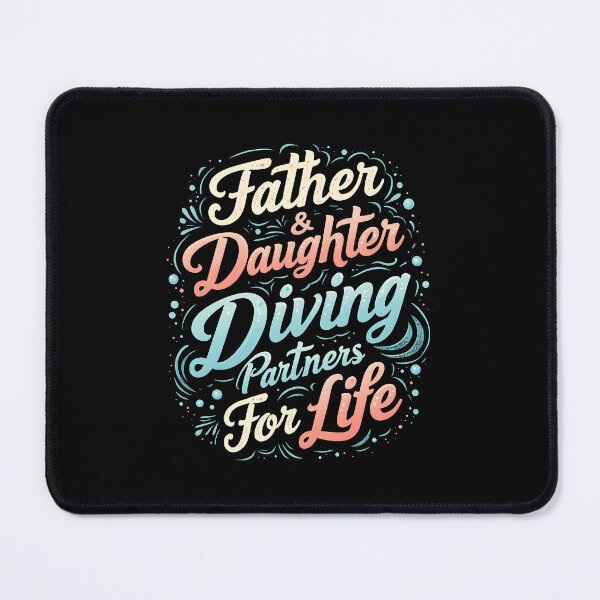 Item preview, Father Daughter Diving Partners for Life – Scuba Diving Bonding Quote designed and sold by DesignDoodleArt.