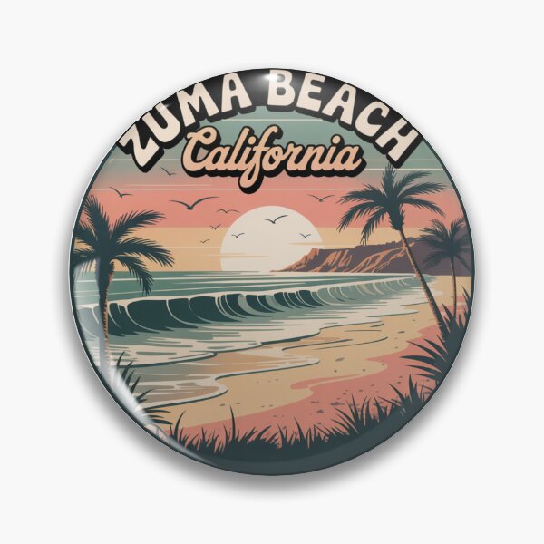 Item preview, Zuma Beach California Vintage Sunset Design designed and sold by CircinusStore.