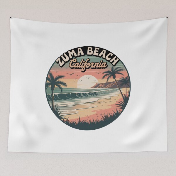 Item preview, Zuma Beach California Vintage Sunset Design designed and sold by CircinusStore.