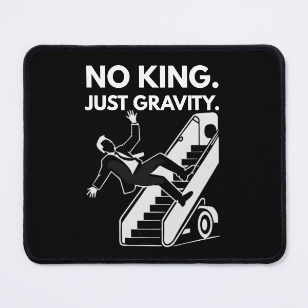 Item preview, No King in USA – Funny Political Stairs Fail Satire  designed and sold by MotivaChic.
