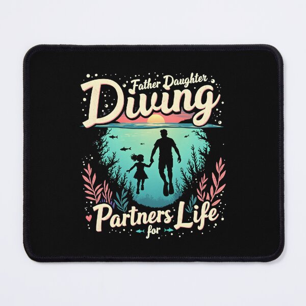 Item preview, Father Daughter Diving Partners for Life – Scuba Diving Bonding Quote designed and sold by DesignDoodleArt.