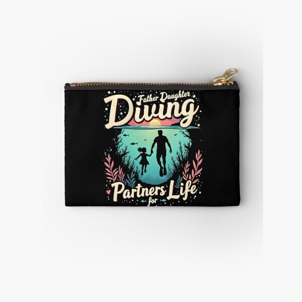 Item preview, Father Daughter Diving Partners for Life – Scuba Diving Bonding Quote designed and sold by DesignDoodleArt.